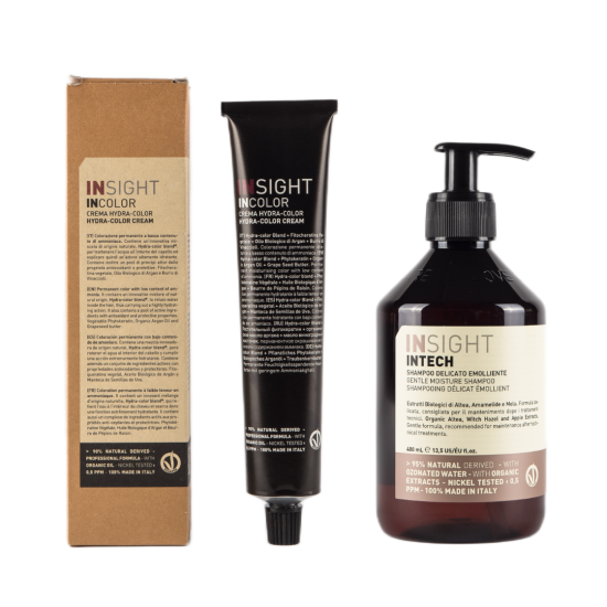 Kit Promoțional Insight: 2 Vopsele + Șampon Blând Emolient 400 ml la doar 10 lei
