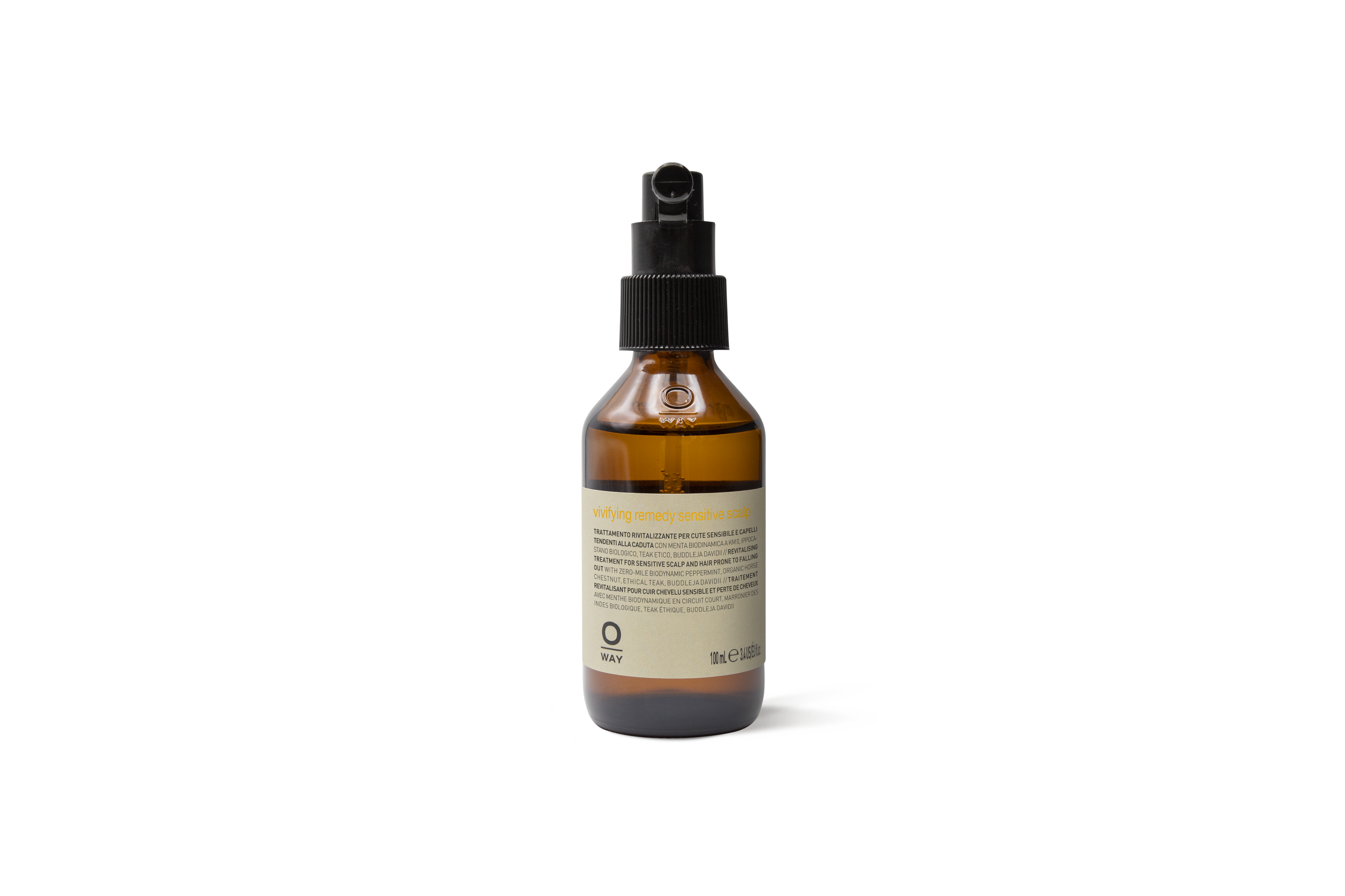 VIVIFYING REMEDY_SENSITIVE SCALPS_100ML Oway Vivifying Remedy Sensitive Scalp – Tratament pentru scalp sensibil și păr fragil, 100 ml - imagine 1