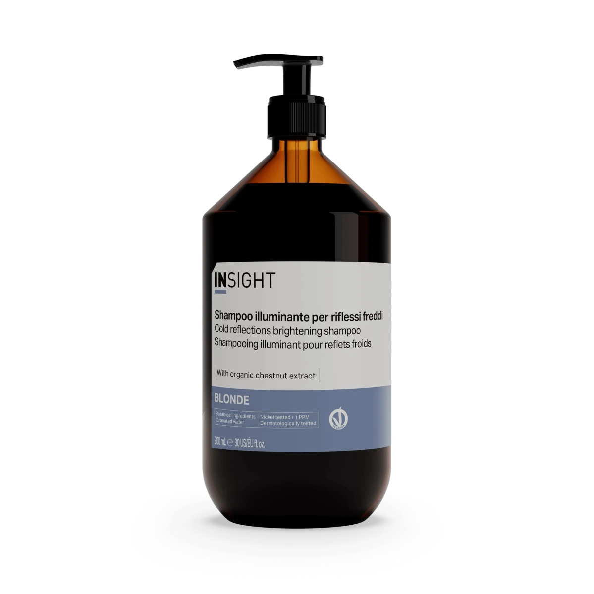 ET-IBL210-INSIGHT-BLONDE-SHAMPOO-ILLUMINANTE-PER-RIFLESSI-FREDDI-900ml-1199x0-c-default INSIGHT Blonde Cold Reflections Brightening Shampoo – Șampon pentru reflexe reci - imagine 1