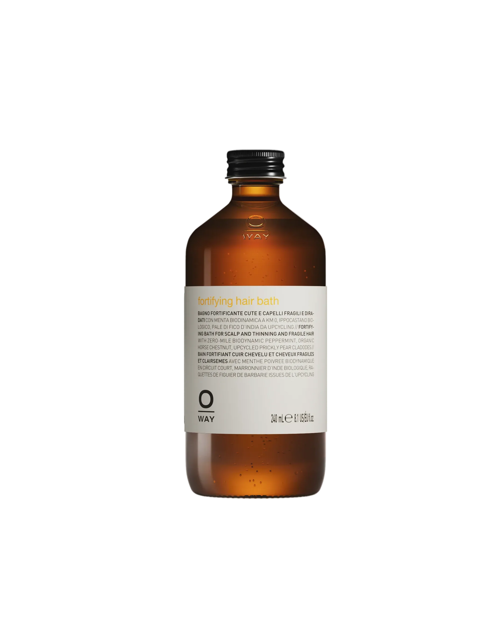 FortifyingHairBath240ml Oway Fortifying Hair Bath – Șampon fortifiant pentru păr cu tendință de cădere, 240 ml - imagine 1